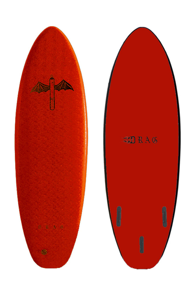 サーフボード　DRAG 5'6"SWALLOW TAL THRUSTER　42L Drag Board Co Dart 5'6 Thruster Softboard - Comes with fins
